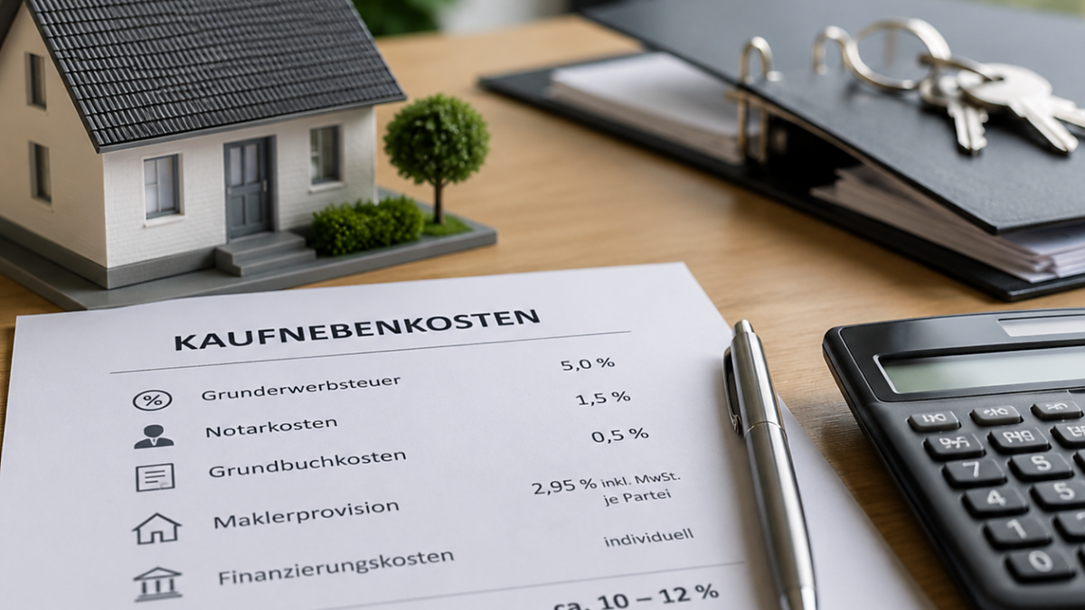Foto 6. Juli 2026 - Kaufnebenkosten beim Immobilienkauf: Mit diesen Kosten sollten K�ufer rechnen