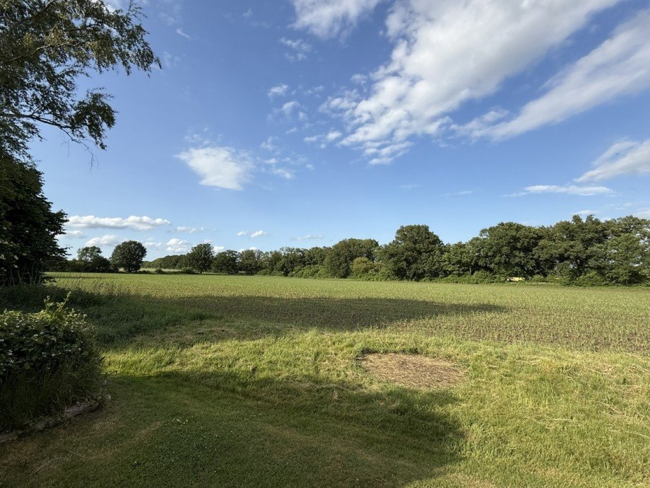 Bick aufs angrenzende Feld Wohngrundst�ck Tangstedt