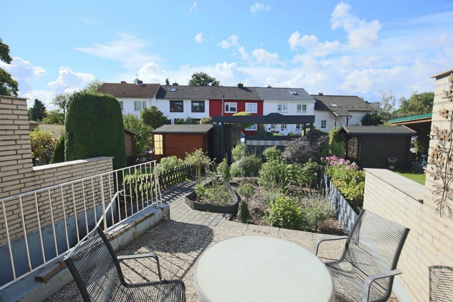Blick von der Terrassew Reihenmittelhaus Norderstedt
