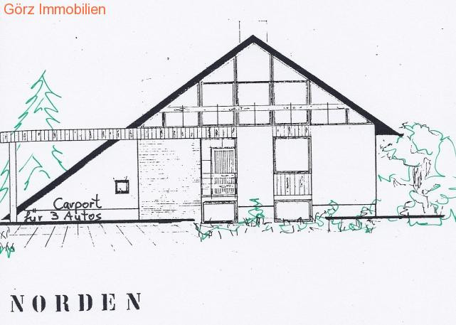 Ansicht Norden Einfamilienhaus Quickborn-Heide