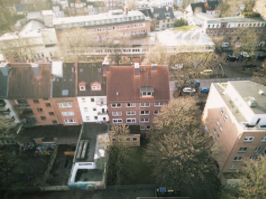 Luftaufnahmen Wohn- / Gesch�ftshaus Hamburg