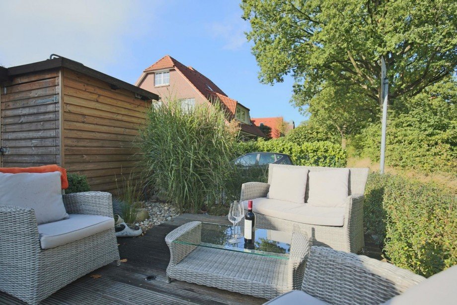Terrasse vor dem Haus Doppelhaush�lfte Hamburg-Sasel