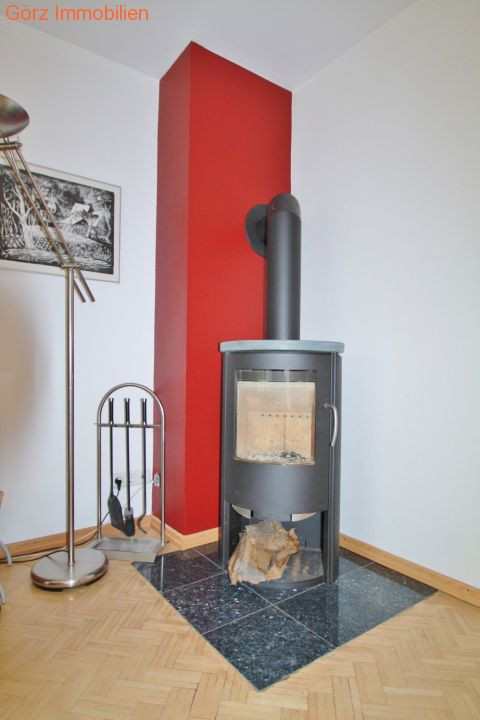 Der Kaminofen im Wohnzimmer Reihenendhaus Norderstedt