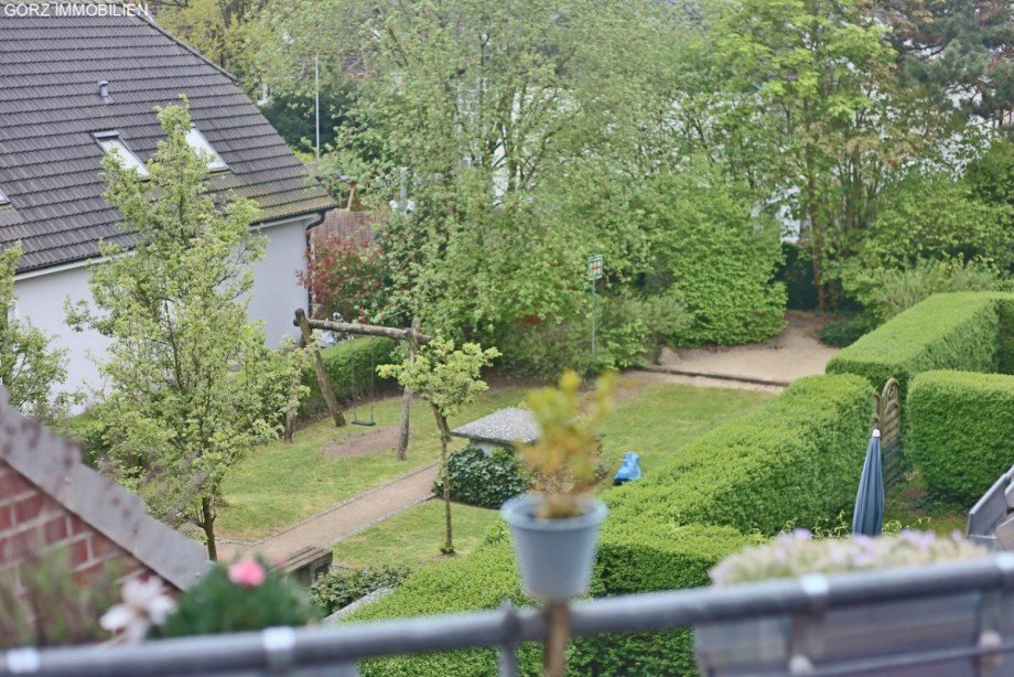 Blick vom Balkon Maisonettewohnung Norderstedt