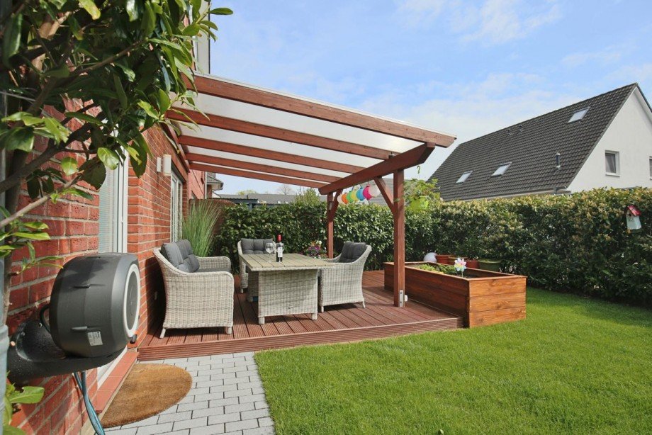 �berdachter Terrassenbereich Haus Pinneberg