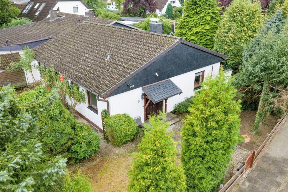 Drohnenfoto Eingang Bungalow Nahe