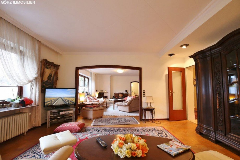 Blick vom erweiterten Wohnzimmer bis zum Esszimmer Einfamilienhaus Quickborn-Heide