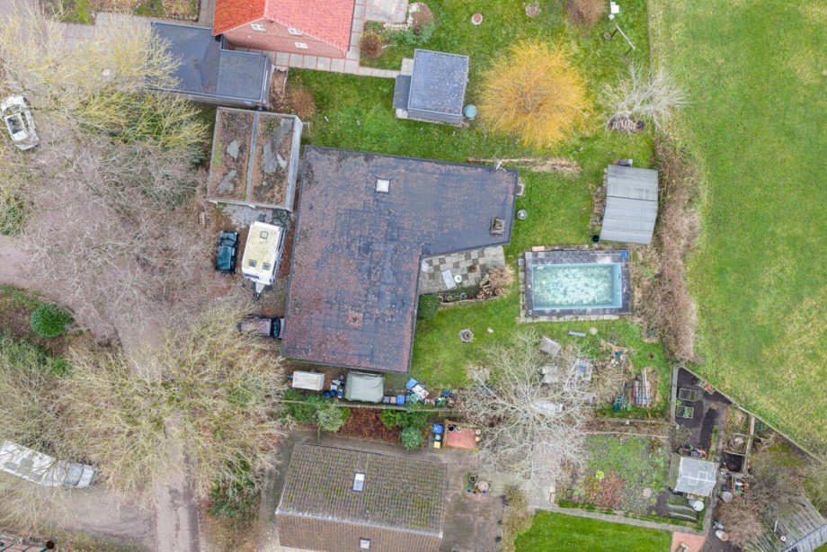 Luftbildansicht Bungalow H�ttblek