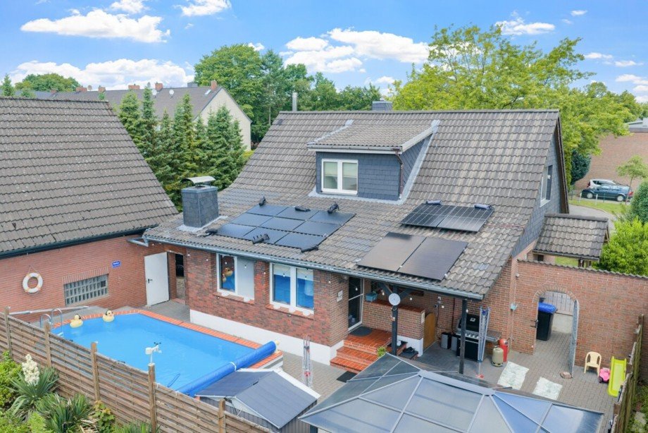 Drohnenfoto Einfamilienhaus Norderstedt