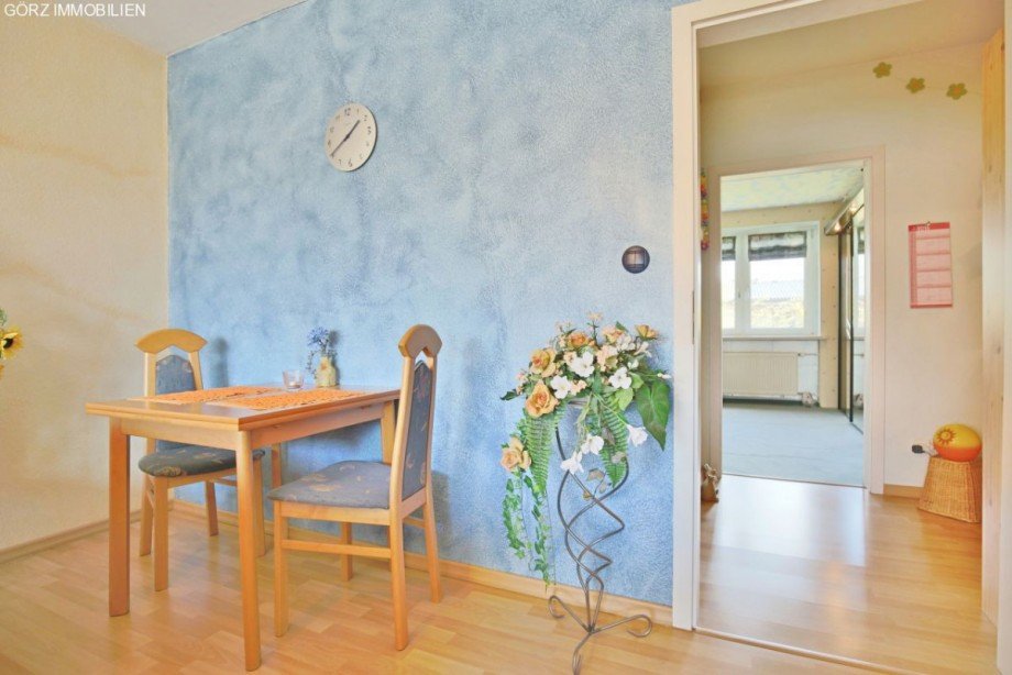 Wohnzimmer mit Essecke Dachgeschosswohnung Hamburg
