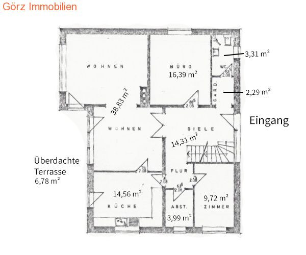 Grundriss Erdgeschoss Einfamilienhaus Lentf�hrden