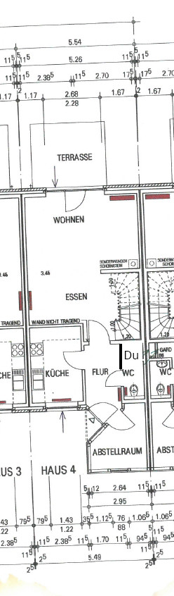 Grundriss Erdgeschoss Reihenmittelhaus Norderstedt
