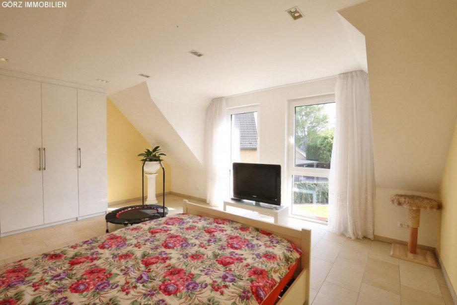 Schlafzimmer OG Stadthaus Hamburg