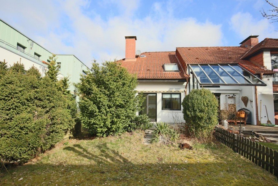 Blick auf die Terrasse Reiheneckhaus Norderstedt