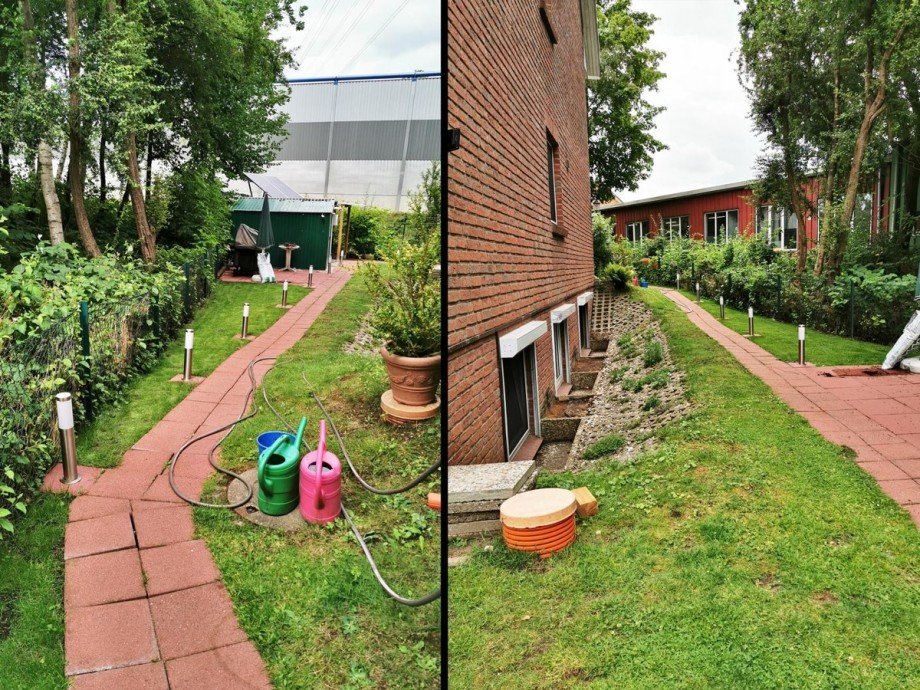 Garten-Impressionen Maisonettewohnung Hamburg