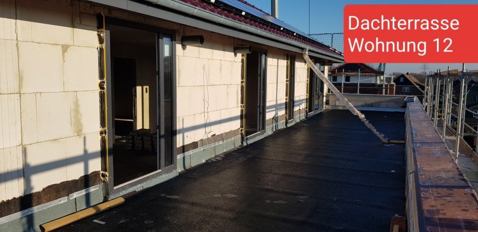 Dachterrasse ca 16 x 3,10 Meter Penthousewohnung Henstedt-Ulzburg