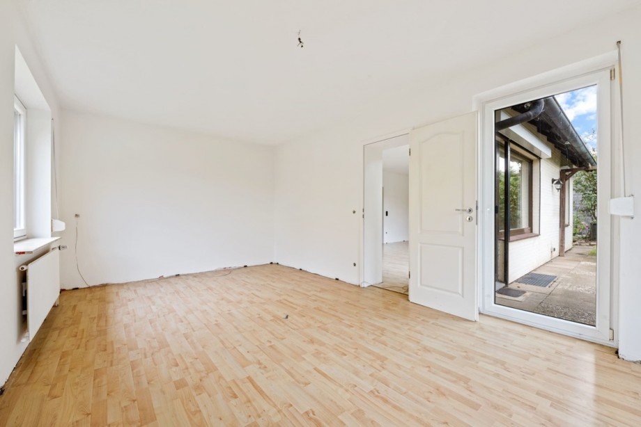 Zugang zum Garten aus dem Schlafzimmer im EG Einfamilienhaus Nahe