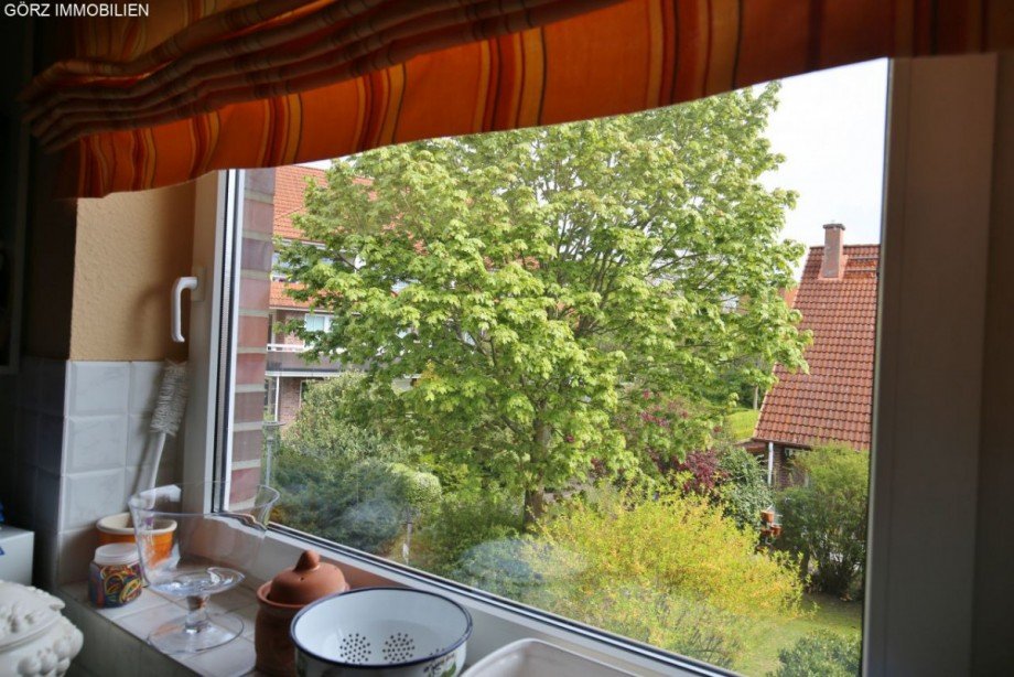 Blick aus dem K�chenfenster Etagenwohnung Pinneberg
