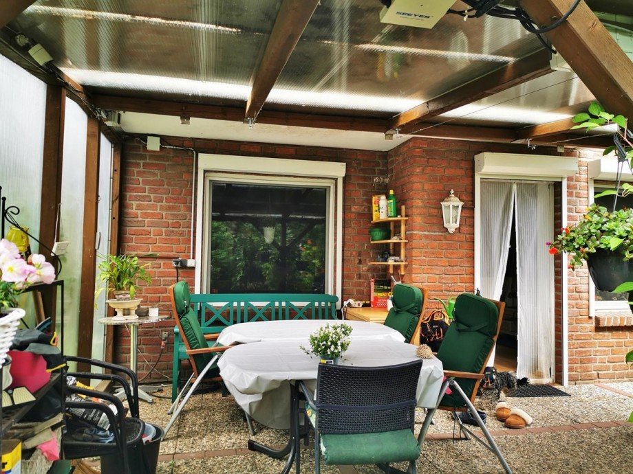 �berdachte Terrasse Maisonettewohnung Hamburg