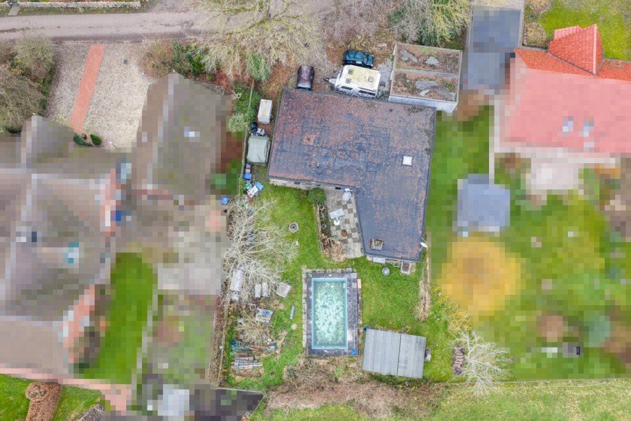 Luftbildansicht Bungalow H�ttblek