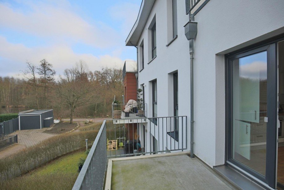 Blick Balkon Etagenwohnung Hamburg