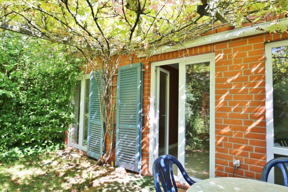 Terrasse (hier w�chst echter Wein) Reihenhaus Norderstedt