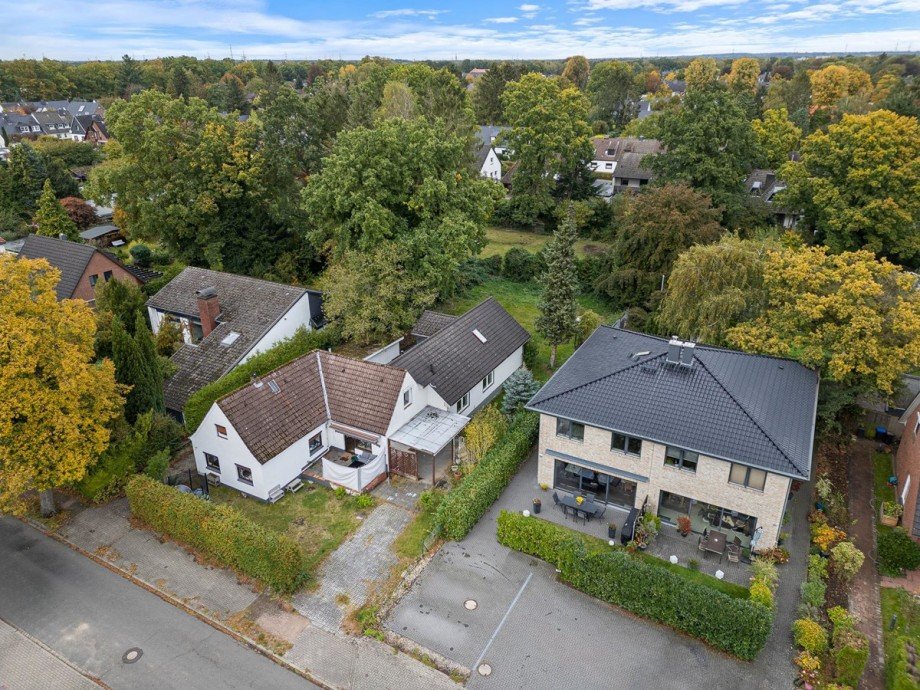 Luftaufnahme Doppelhaush�lfte Norderstedt