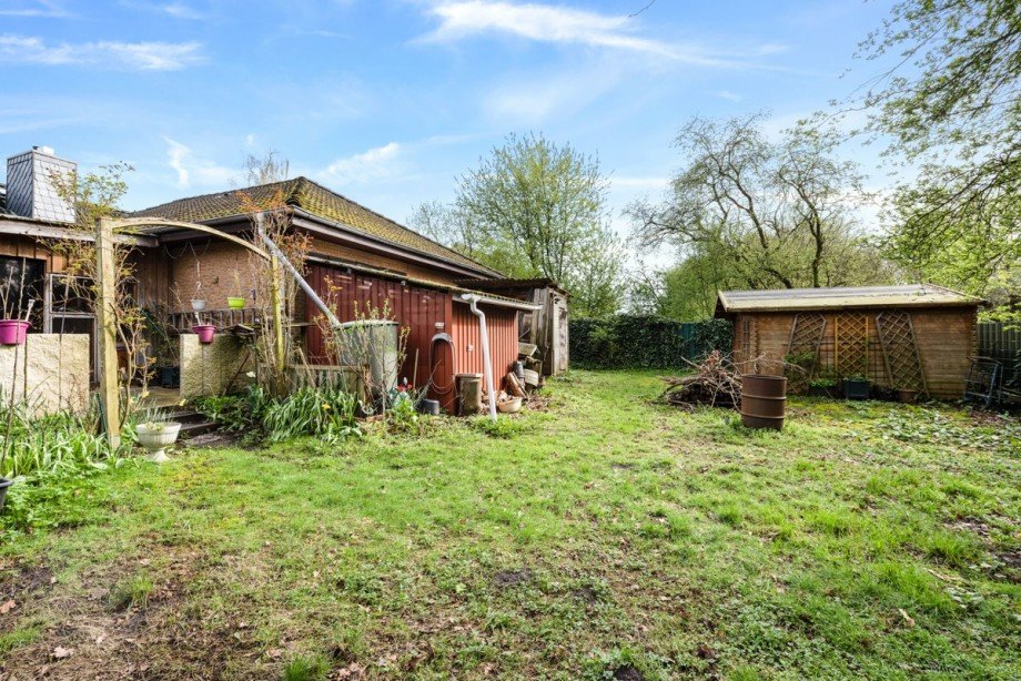 R�ckansicht Bungalow Norderstedt