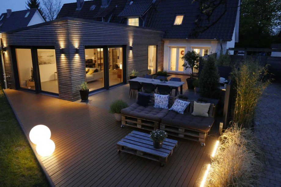 Abendstimmung Doppelhaush�lfte Norderstedt