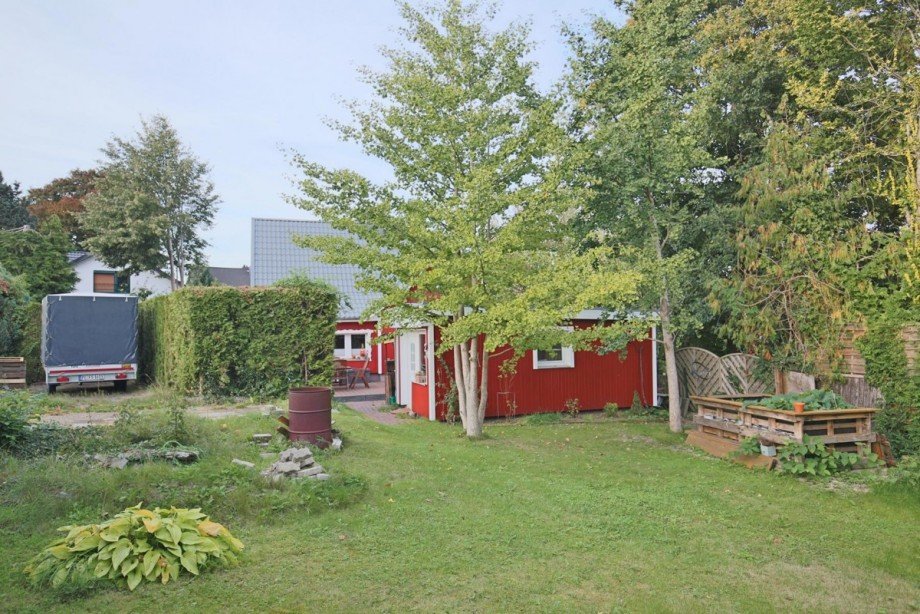 Blick auf die Werkstatt Einfamilienhaus Quickborn