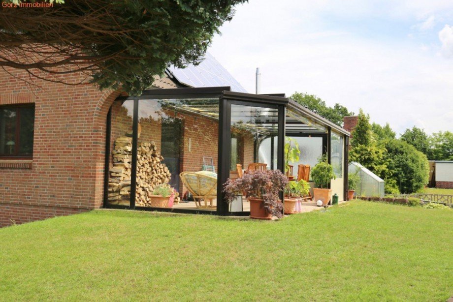 windgesch�tzte Terrasse Einfamilienhaus Moorrege