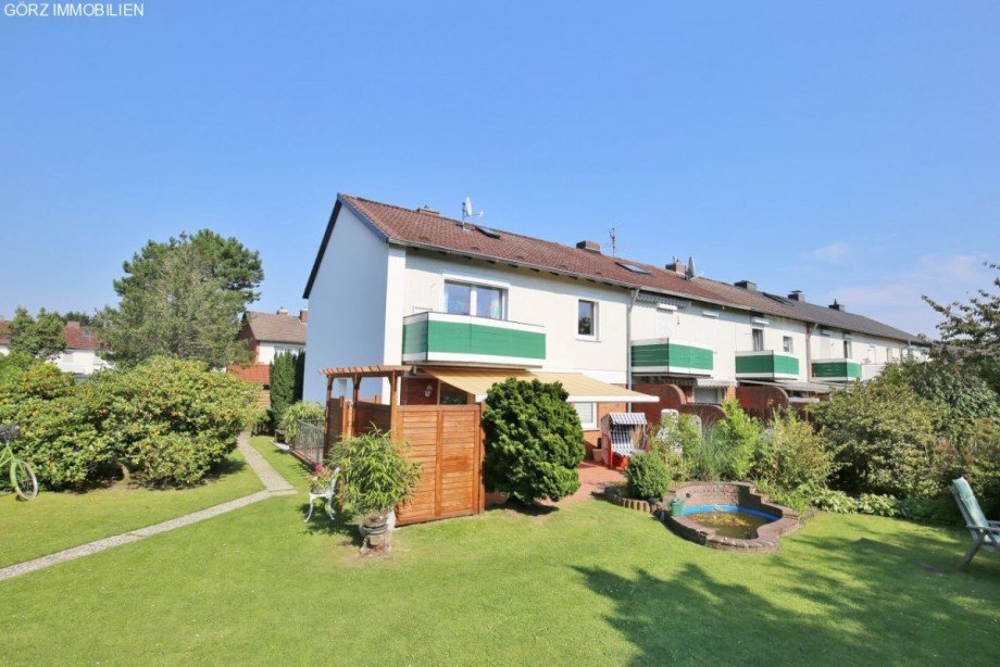 Ansicht vom Garten Reihenendhaus Norderstedt