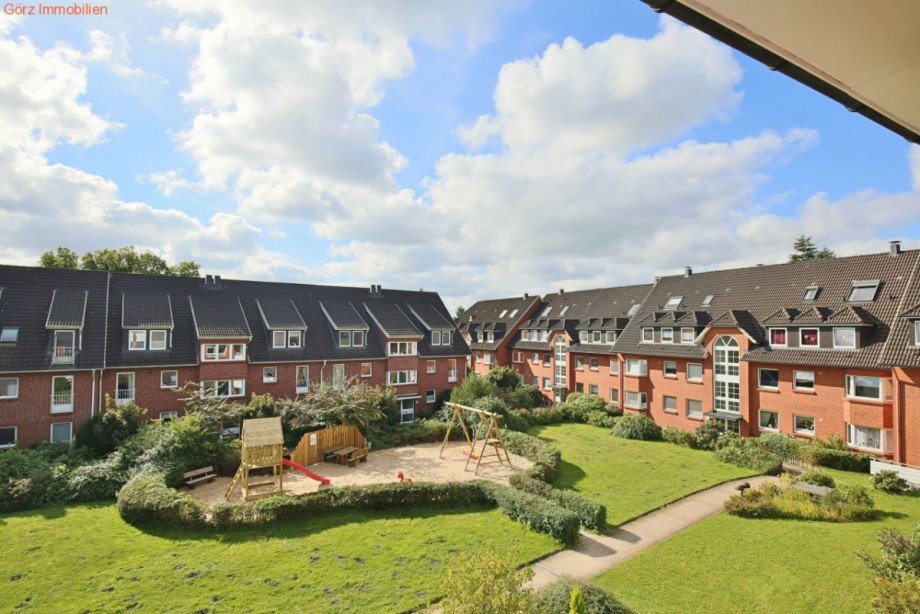 Blick vom Balkon Maisonettewohnung Quickborn