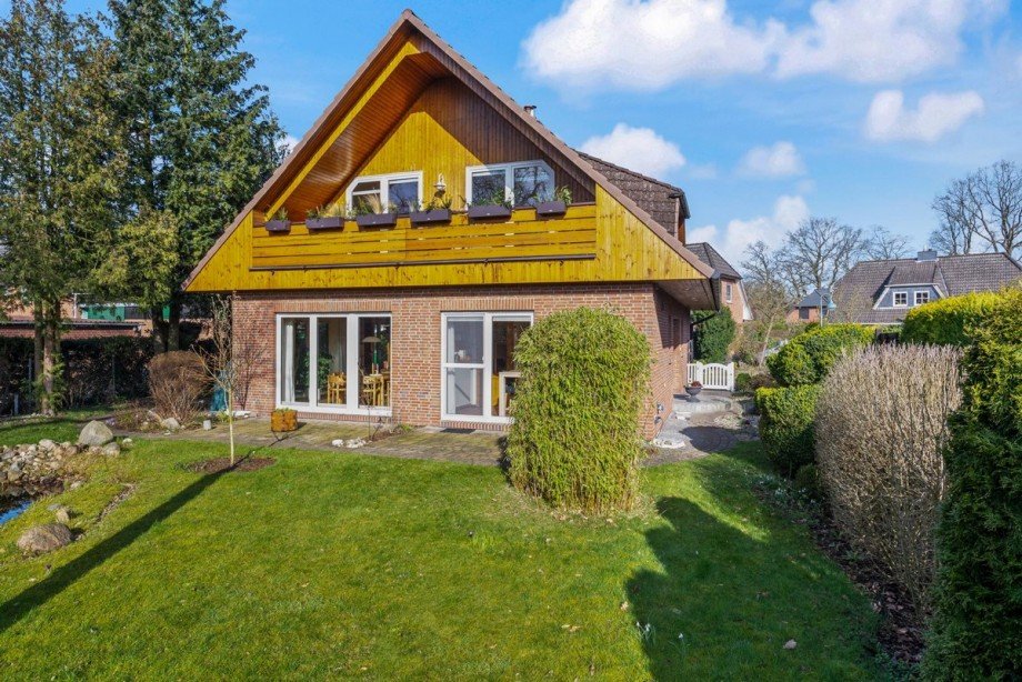 R�ckansicht Einfamilienhaus Norderstedt / Glash�tte