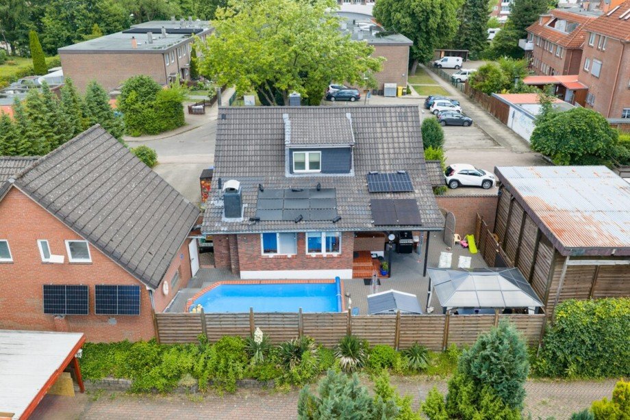 Drohnenfoto Einfamilienhaus Norderstedt