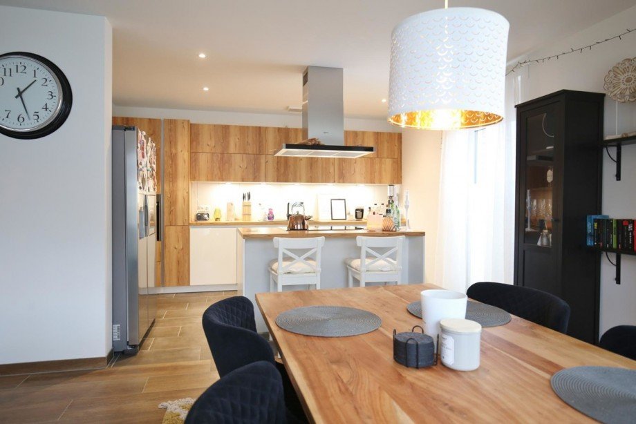 Blick vom Esszimmer Doppelhaush�lfte Kisdorf