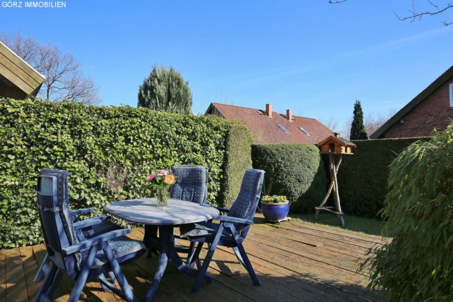 Uneinsehbare Terrasse Reihenendhaus Barmstedt