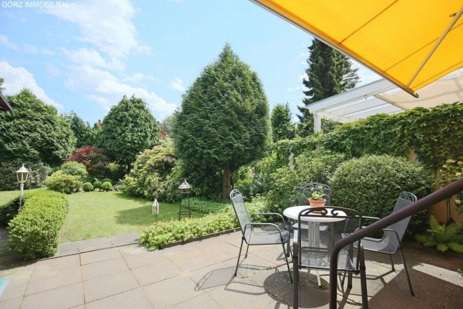 Blick von der Terrasse Reihenhaus Hamburg