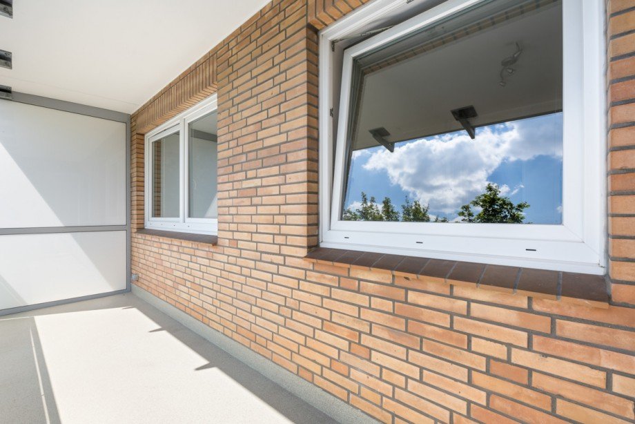 Blick auf den Balkon Etagenwohnung Norderstedt