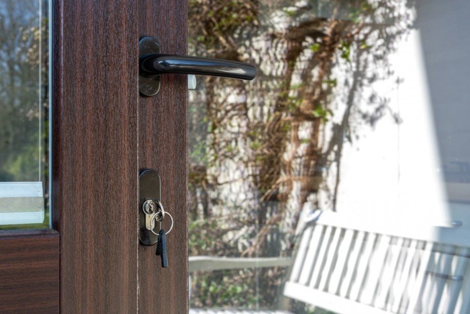 abschlie�bare Terrassent�r Einfamilienhaus Quickborn