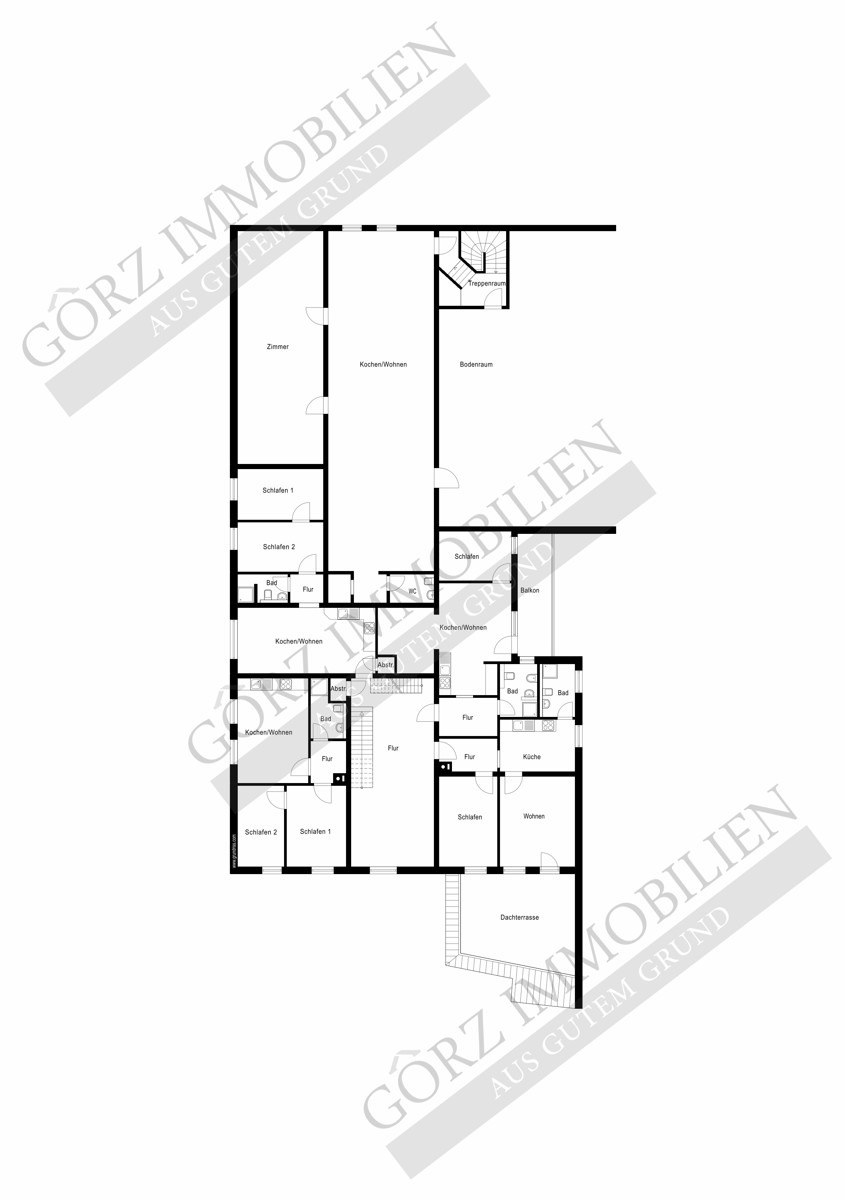 Grundriss 2 Gastronomie und Wohnung Oering