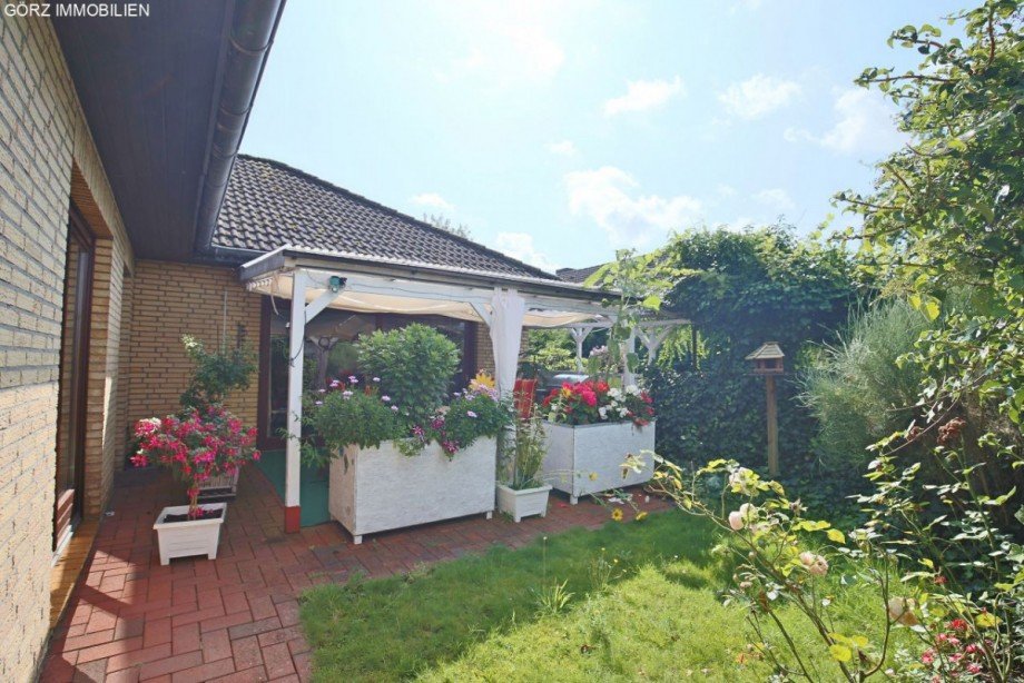 Blick auf die Terrasse Einfamilienhaus Kremperheide