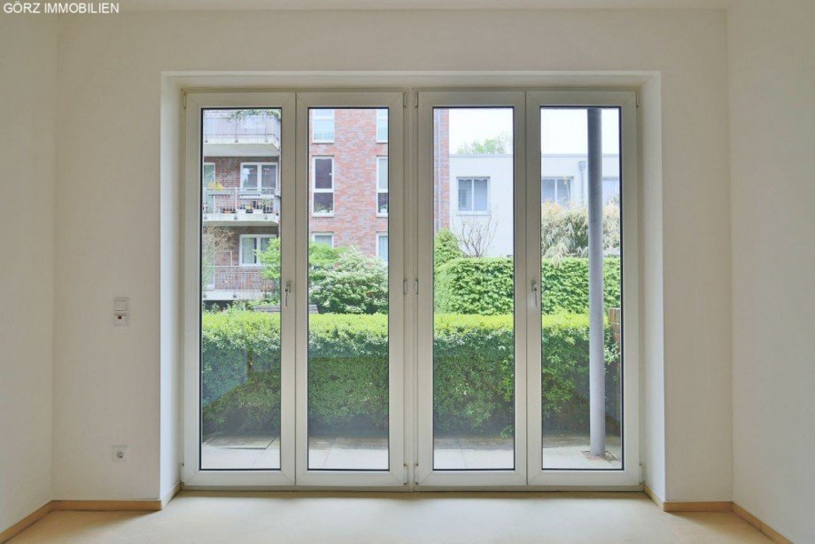 Schlafzimmer mit Ostterrasse Erdgeschosswohnung Hamburg
