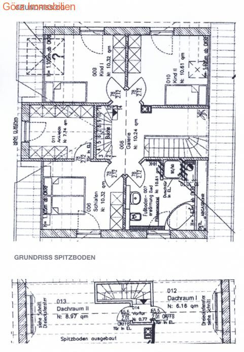 Grundriss OG und DG Einfamilienhaus Tangstedt